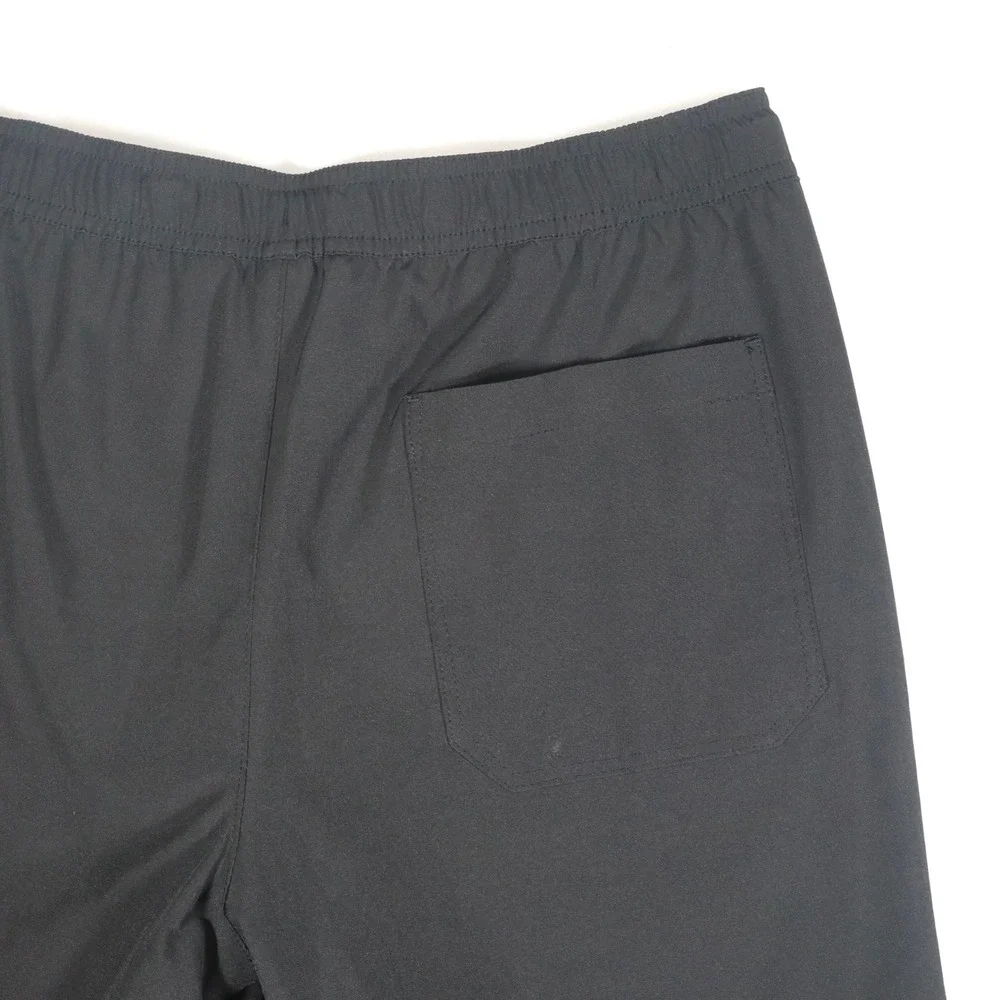 Hurley Athletic Shorts Mens Small Black Iridescent Logo Lined Active Gym Beach